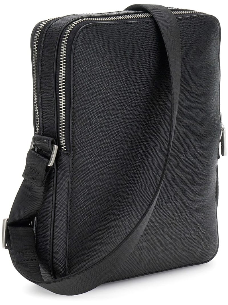 Guess Sacoche Torino Top Zip Cross Black Noir - Kiabi