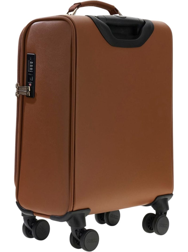 Guess Valise Audrey Monogramme Marron - Kiabi