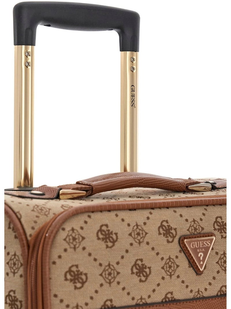 Guess Valise Cabine Melinda Logo Deluxe Latte Logo Marron - Kiabi