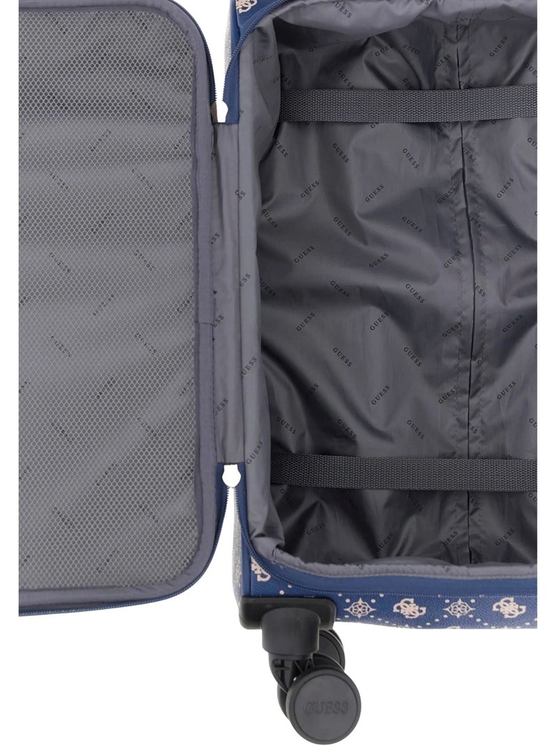 Guess Valise Silia Navy Logo Trolley Bleu - Kiabi
