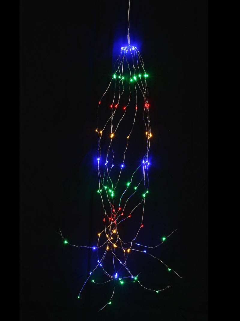 Guirlande 10 Spirales Tombantes 200 Mini LED Bleu - Kiabi