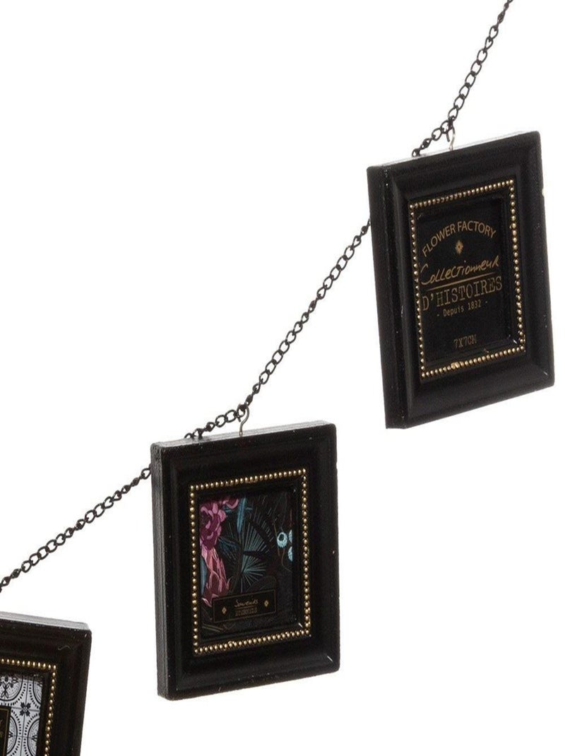 Guirlande 6 photos Flower noir Noir - Kiabi