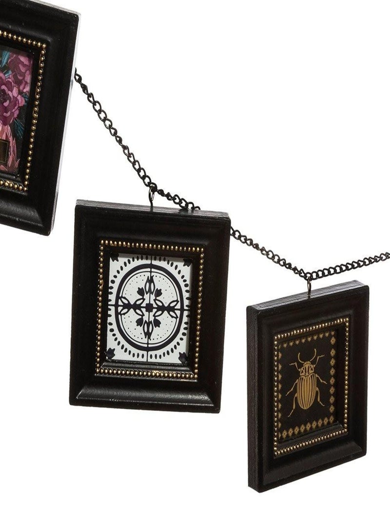 Guirlande 6 photos Flower noir Noir - Kiabi