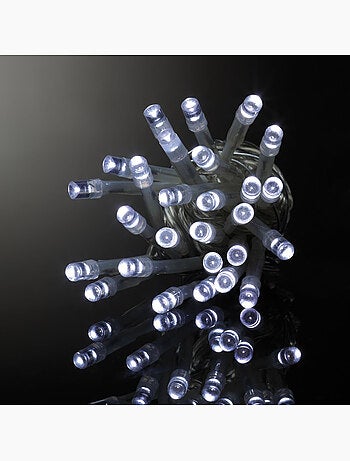 Guirlande 80 Led blanc chaud 3m fil transparent
