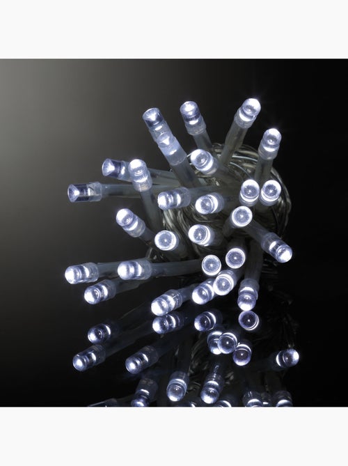 Guirlande 80 Led blanc chaud 3m fil transparent - Kiabi