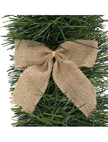 Guirlande boa 5 nœuds jute 20 cm x 2,7m 6 plis vert