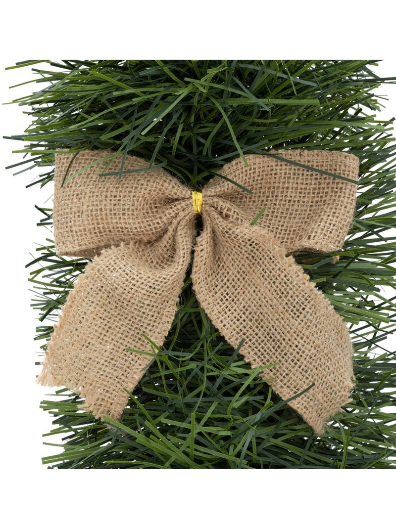 Guirlande boa 5 nœuds jute 20 cm x 2,7m 6 plis vert Vert - Kiabi