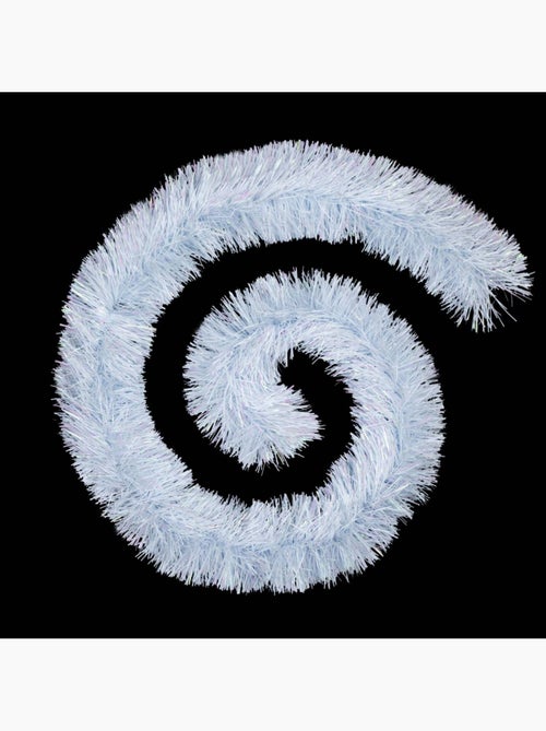 Guirlande boa brins fins 15 cm x 2m 8 plis blanc - Kiabi