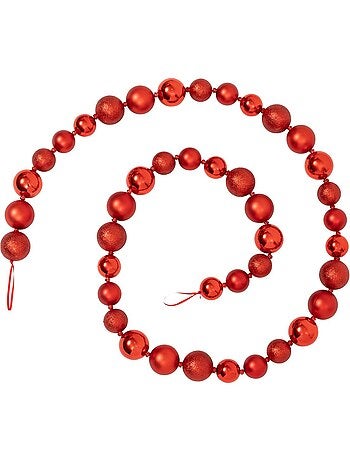 Guirlande boules de noël 2m doré