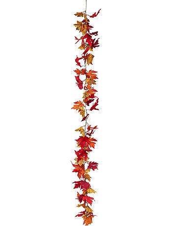 Guirlande de feuilles d'automne artificielles avec crochets de suspension james