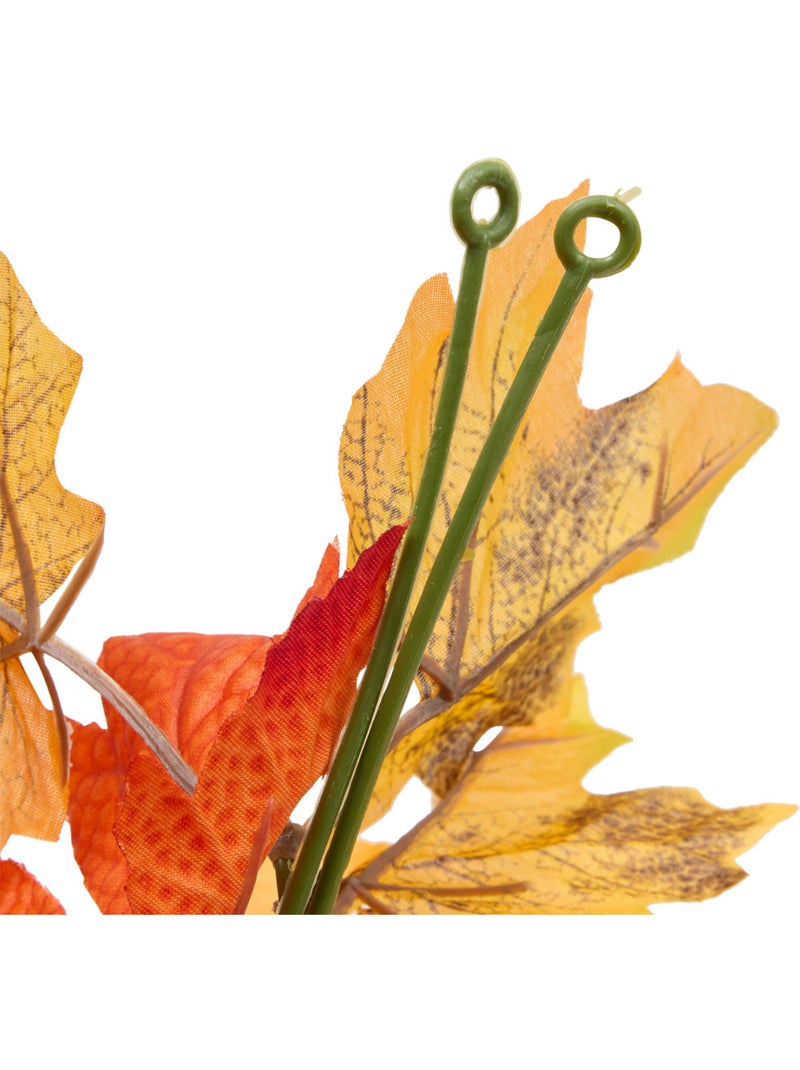 Guirlande de feuilles d'automne artificielles avec crochets de suspension james Multicolore - Kiabi