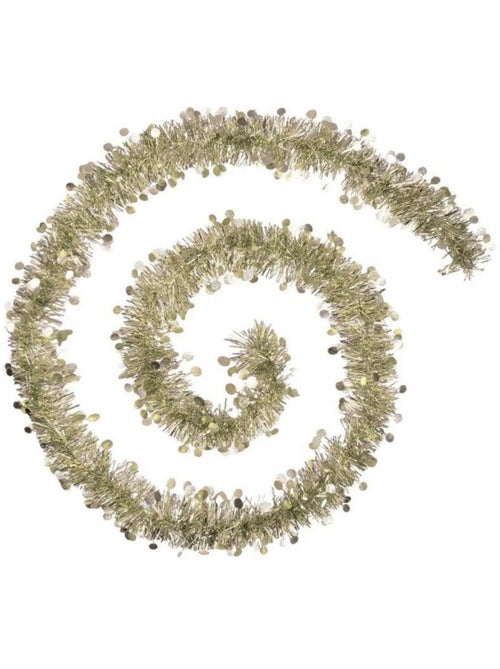 Guirlande de noel 4 plis pastilles 200 cm or blanc - Kiabi
