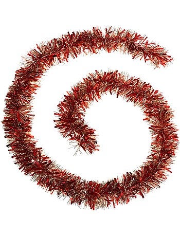 Guirlande de noel 6 plis 2 m mixte or et blanc