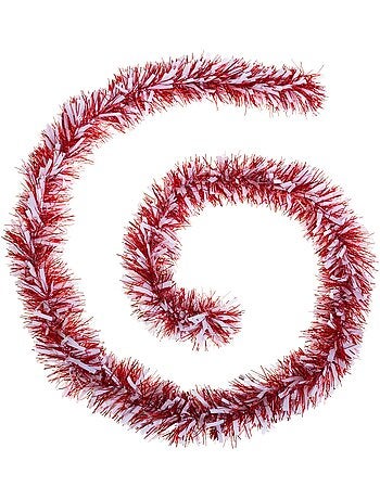 Guirlande de noel 6 plis 2 m mixte or et blanc