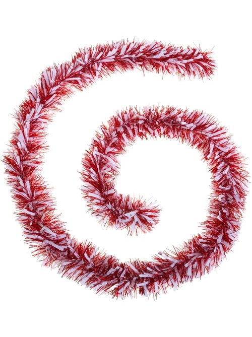 Guirlande de noel 6 plis 2 m mixte rouge et blanc - Kiabi
