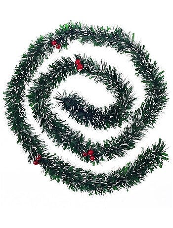 Guirlande de noel 6 plis baies rouge