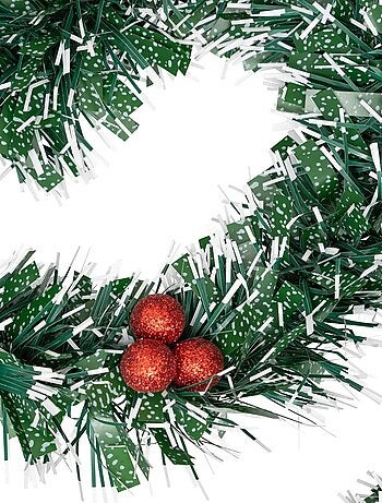 Guirlande de noel 6 plis baies rouge