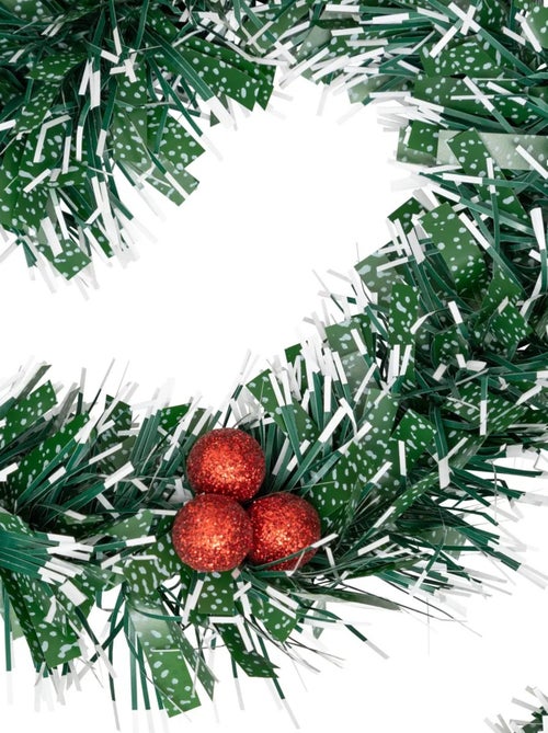Guirlande de Noel 6 plis Baies rouge - Kiabi