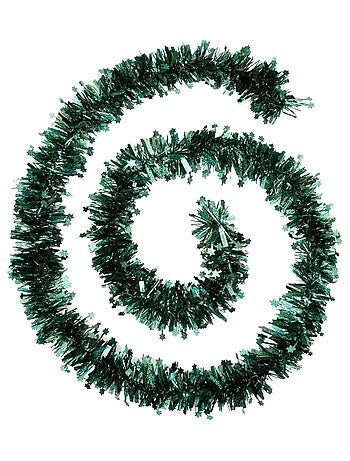 Guirlande de noel 6 plis etoiles 200 cm olive