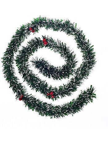 Guirlande de noel baies rouge 6 plis