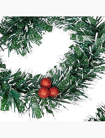 Guirlande de noel baies rouge 6 plis