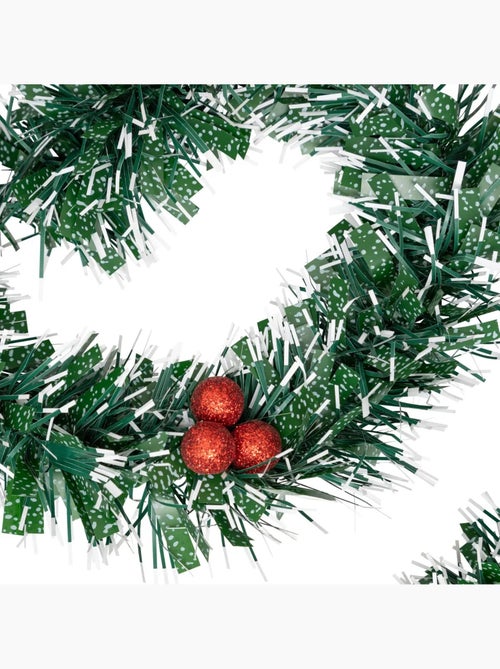 Guirlande de noel baies rouge 6 plis - Kiabi