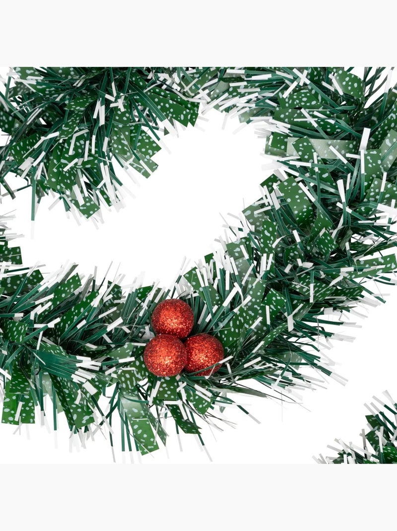 Guirlande de noel baies rouge 6 plis Vert - Kiabi