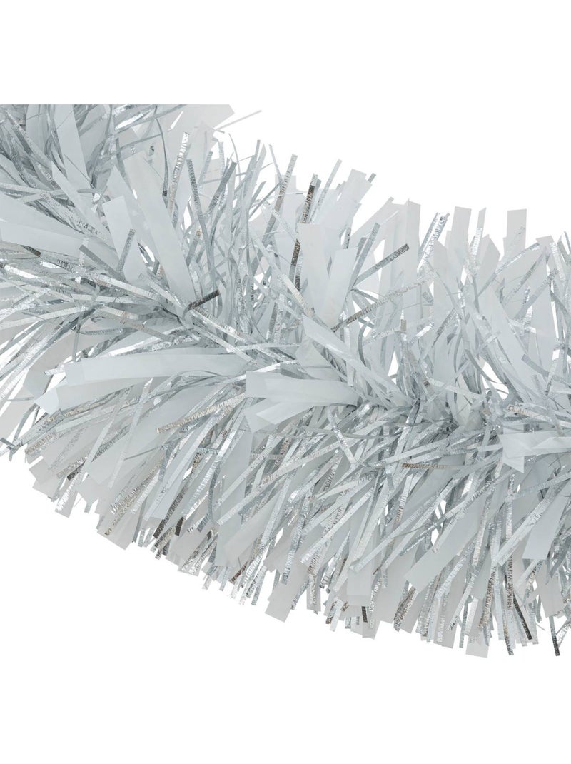 Guirlande de noël boa 150x8x2m argent et blanc Blanc - Kiabi