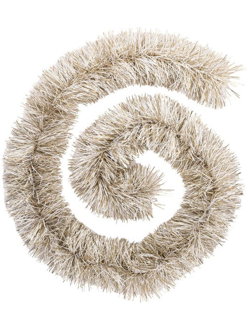 Guirlande de noël "boa" brin fin or et blanc 150x8x2m - Kiabi
