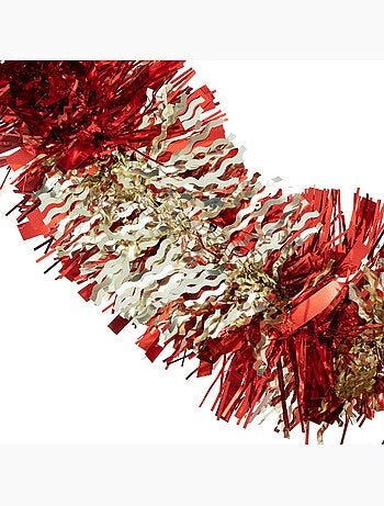Guirlande de noël boa mixte 100x4x2m rouge et or