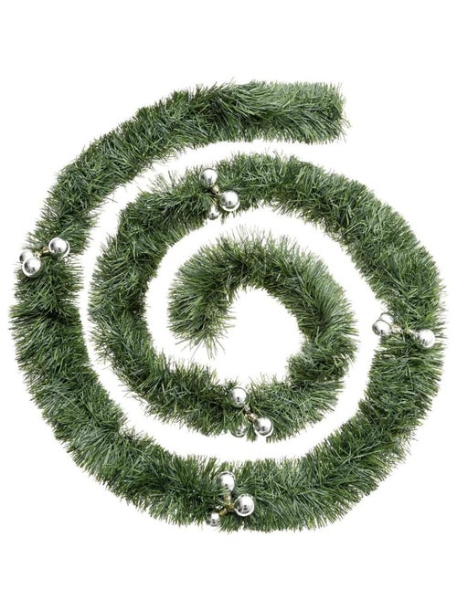Guirlande de Noel + boules argent - Kiabi