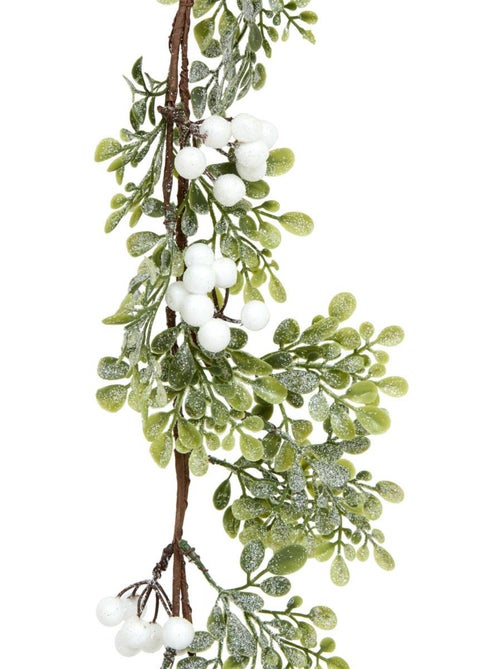 Guirlande de noël en plastique baies blanches 180 cm - Kiabi