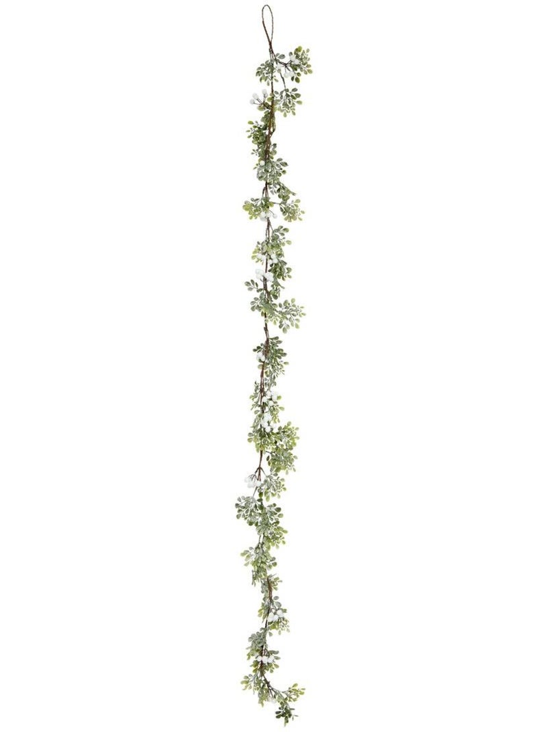 Guirlande de noël en plastique baies blanches 180 cm Vert - Kiabi