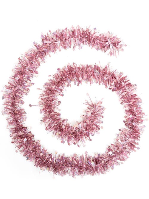 Guirlande de noël étoiles laser rose 100x6x2m - Kiabi