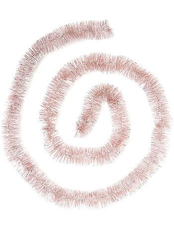 Guirlande de noël holographique bord festonné 50 x 4 x 2 m rose