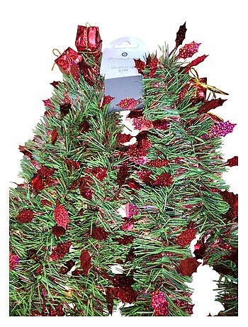 Guirlande de noel houx et cadeaux