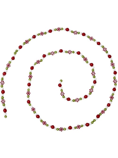 Guirlande de noël motif bonbons rouge, vert et blanc 240 cm - Kiabi