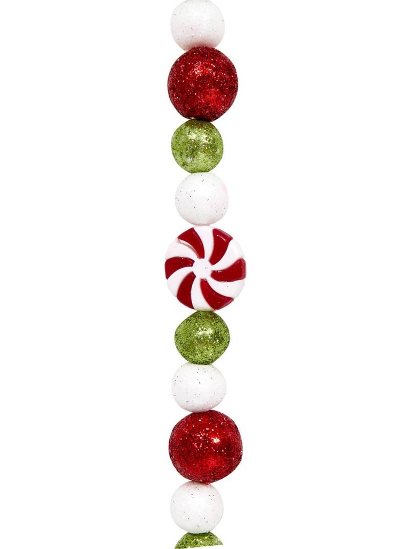 Guirlande de noël motif bonbons rouge, vert et blanc 240 cm Multicolore - Kiabi