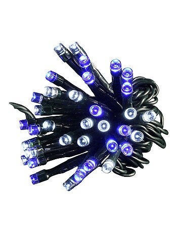 Guirlande electrique 120 Led blanc bleues 6m