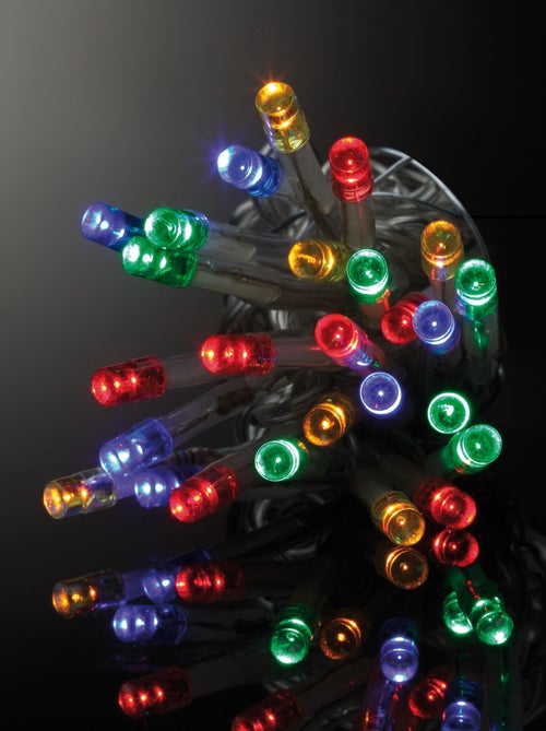 Guirlande électrique 80 Led multicouleur 3m fil vert - Kiabi