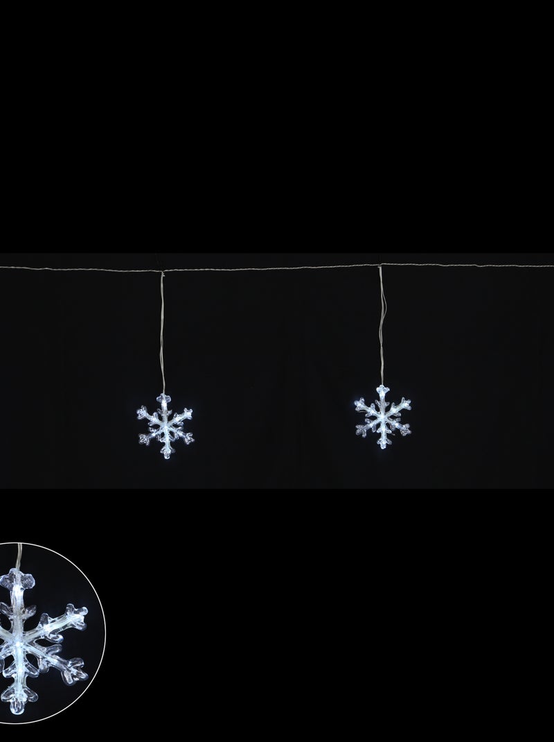 Guirlande électrique bannière de flocons 50Led Blanc - Kiabi