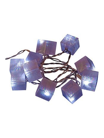 Guirlande electrique cubes lumineux 10 Led blanc