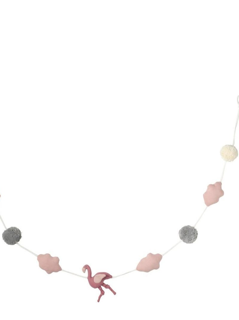 Guirlande en coton jersey flamant rose 150 cm horizontale Rose foncé - Kiabi