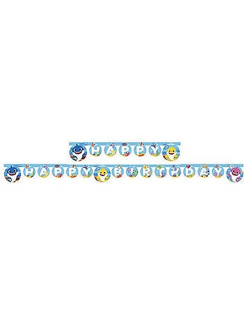 Guirlande en papier baby shark -happy birthday-