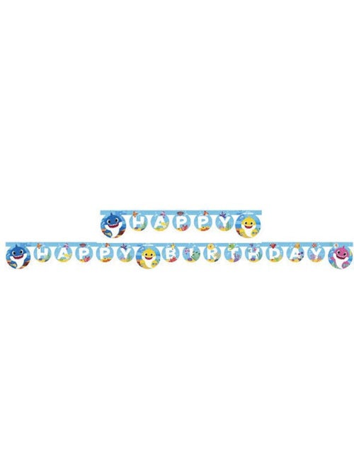 Guirlande en papier baby shark -happy birthday- - Kiabi
