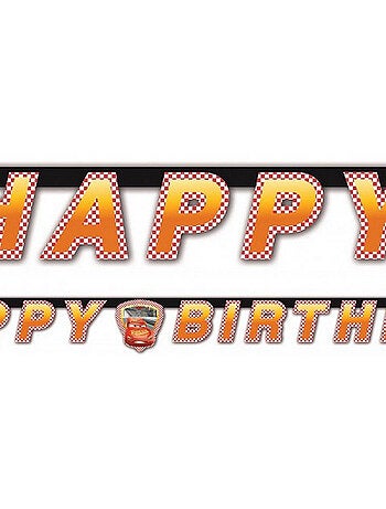 Guirlande en papier cars 3 -happy birthday- 200cm