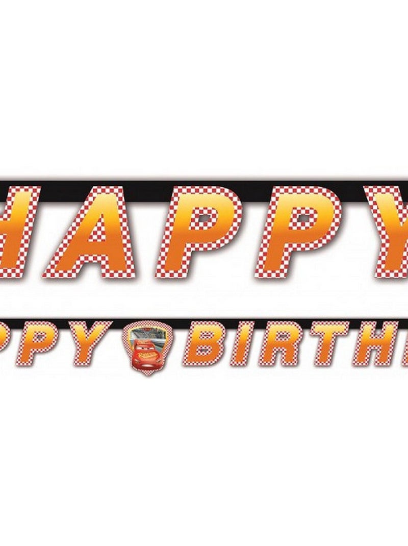 Guirlande en papier cars 3 -happy birthday- 200cm Multicolore - Kiabi