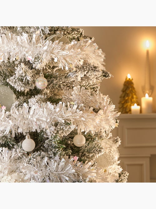 Guirlande étoiles laser 10 cm x 2m 6 plis blanc - Kiabi