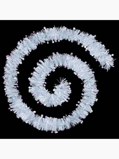 Guirlande étoiles laser 10 cm x 2m 6 plis blanc - Kiabi