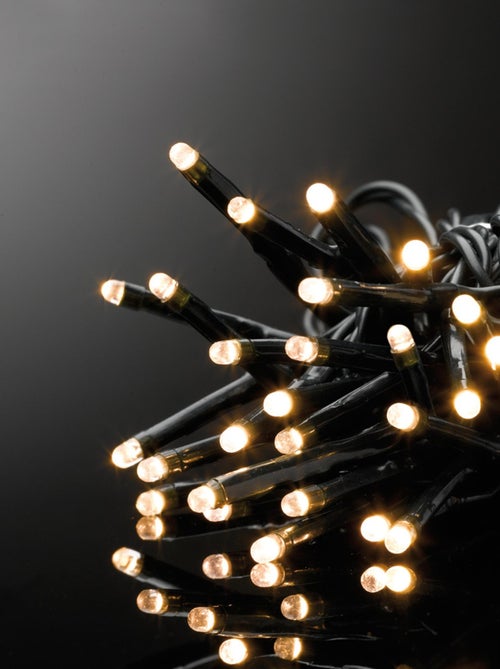 Guirlande exterieur 180 Led 20m fil noir - Kiabi